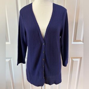 Tommy Bahama Blue Ribbon Lightweight Malia Stitch Cardigan Size M